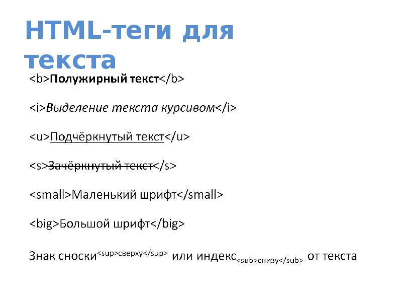 Дизайн текста в html