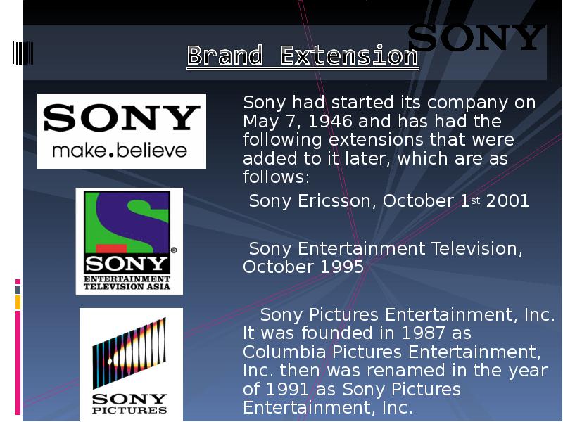 Sony had started its company on May 7, 1946 and has