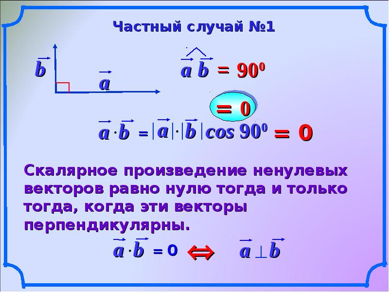 Скалярное произведение 0