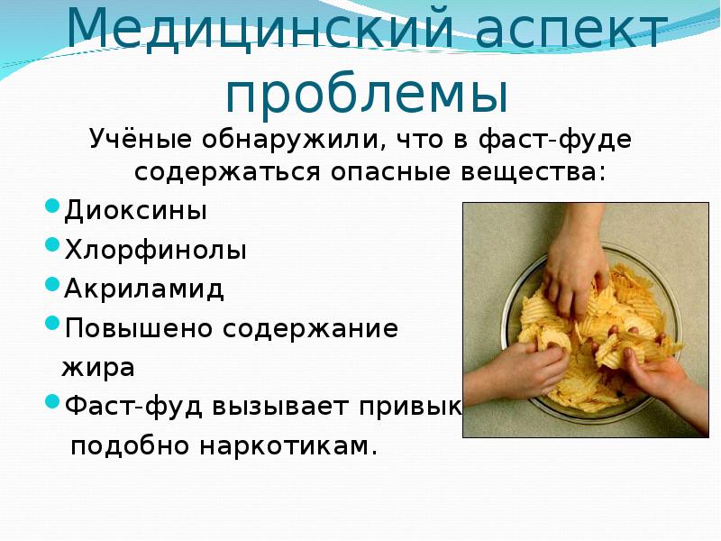 Плюсы и минусы фастфуда презентация