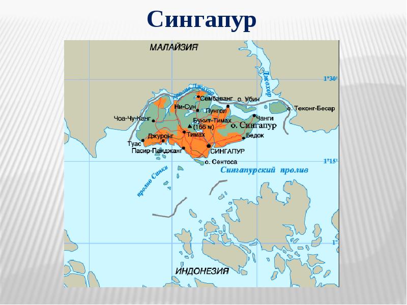 Сингапур карта страны