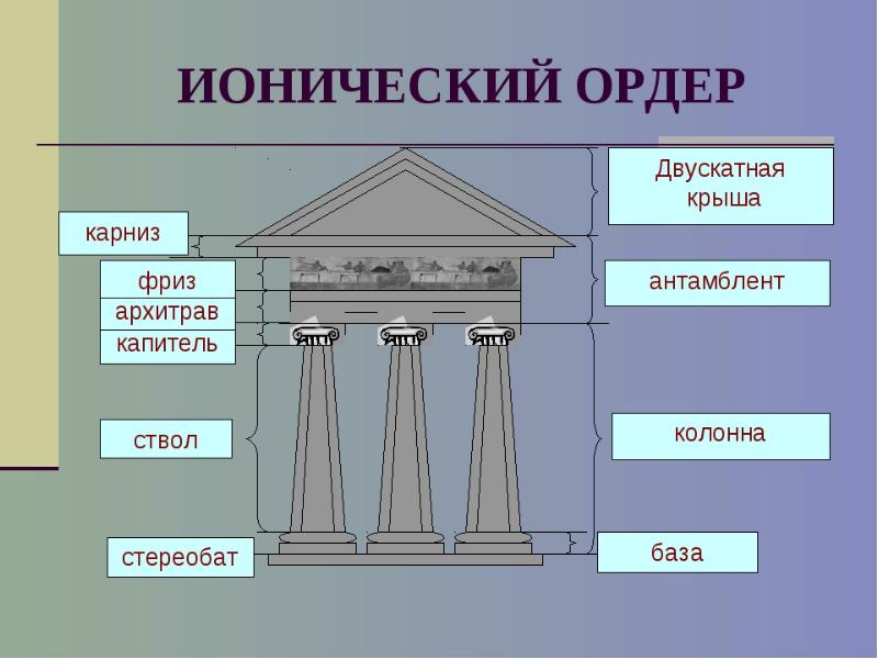 Ионический ордер схема