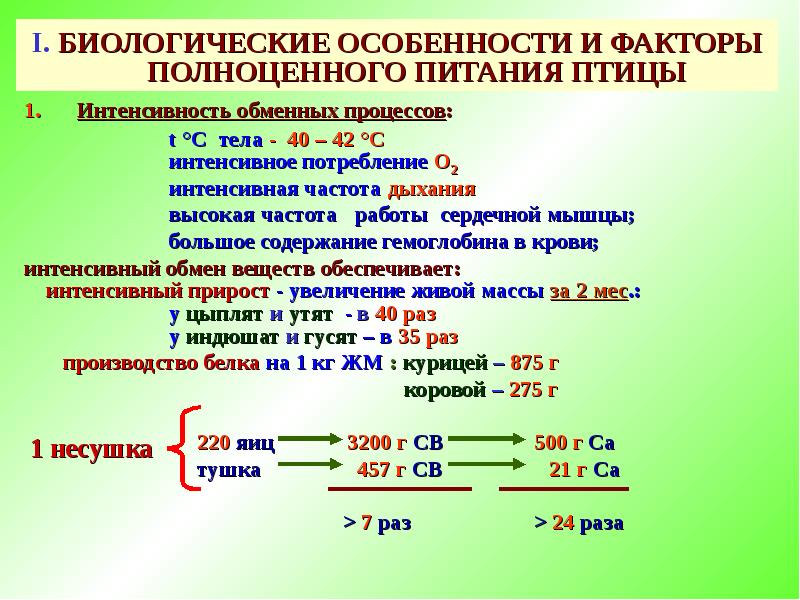 Биологические особенности