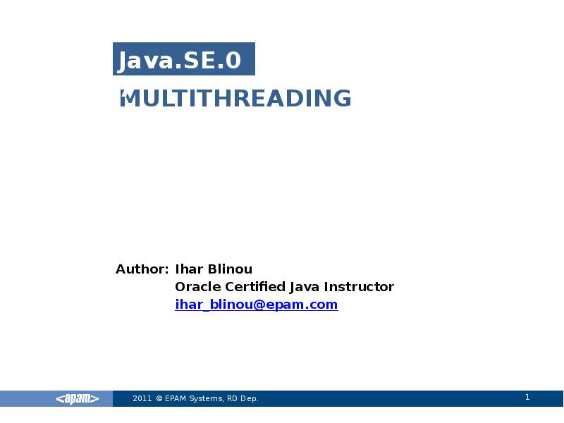 Java.SE.07 Multithreading