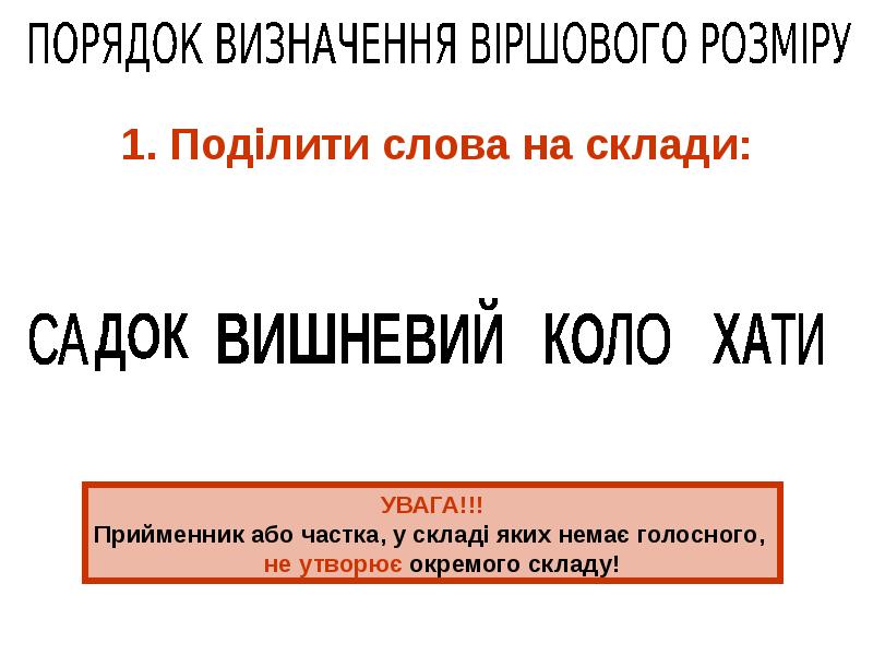 Не чего страшного как пишется. Віршові Розміри.