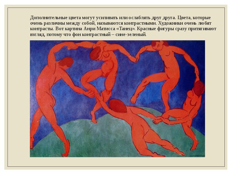 Картина Танец Анри Матисса показывает не только физическое движение, но и эмоциональное состояние танцующих фигур