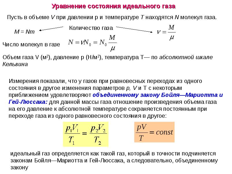 Презентация идеальный газ