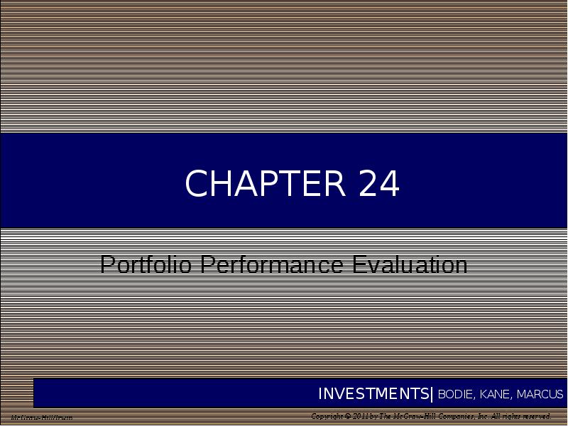 Chapter 24. Portfolio Performance Evaluation