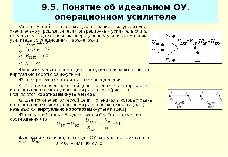 Операционный усилитель презентация