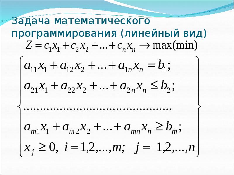 Линейный мат. Задача математического программирования. Модель линейного программирования. Стандартная модель линейного программирования. Математическое моделирование линейное программирование.