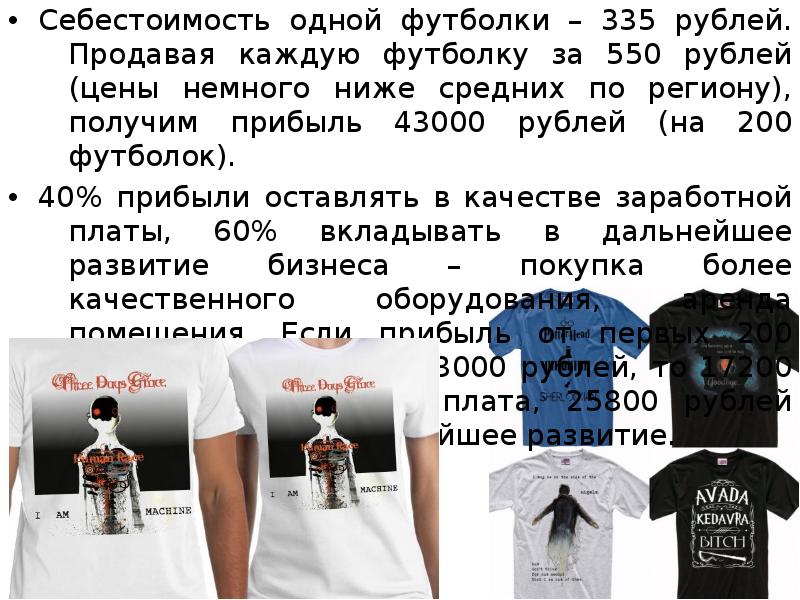 Футболки 200 рублей. Себестоимость футболки. Бизнес план печать на футболках.