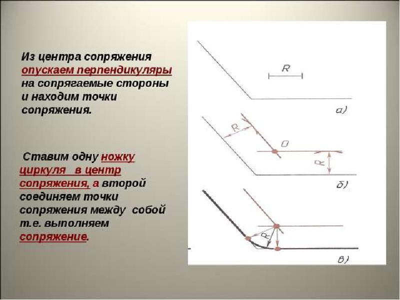 Сопряжение в черчении презентация