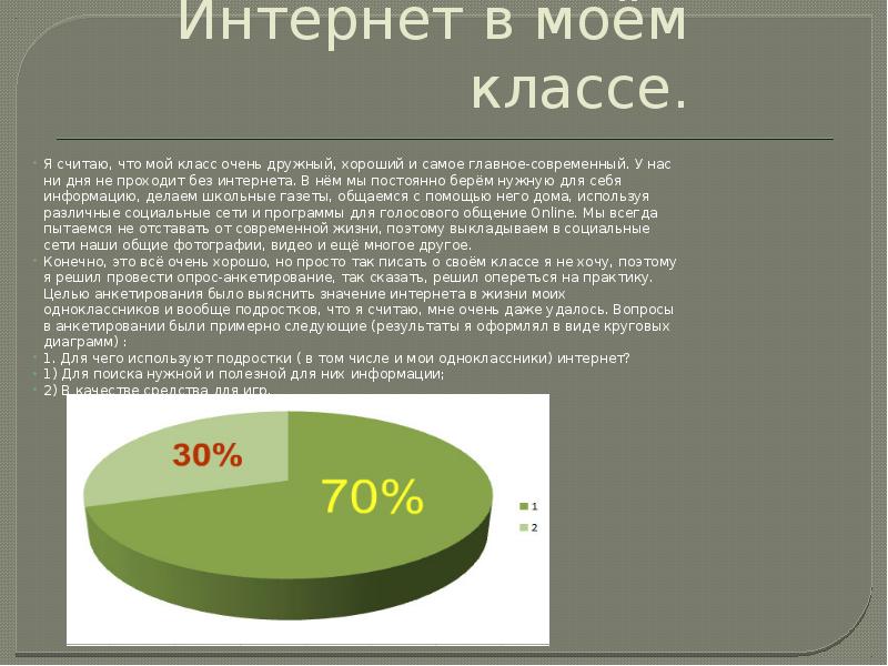 Проект на тему интернет в жизни человека