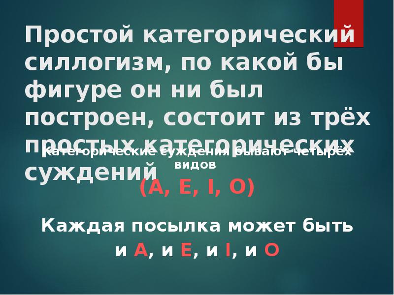 Простой категорический силлогизм презентация