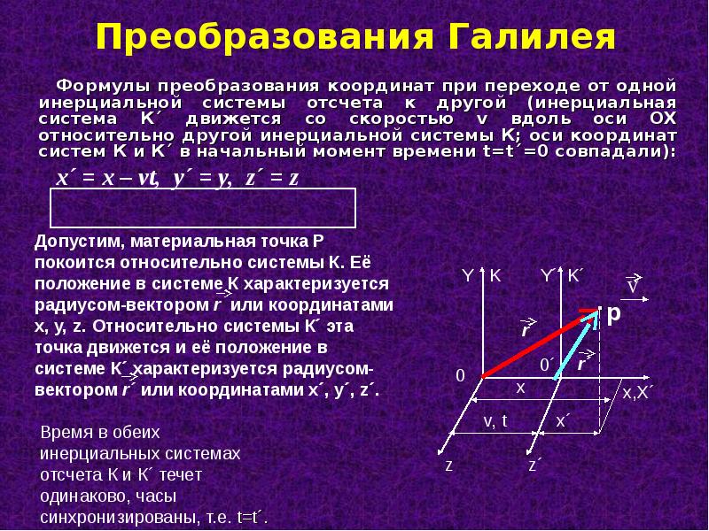 Галилей формула