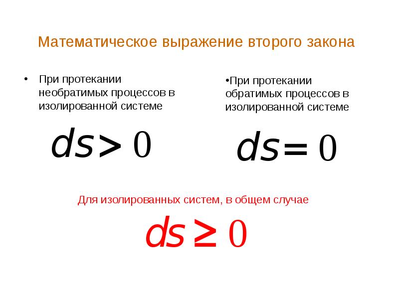 Первый закон термодинамики математическое выражение