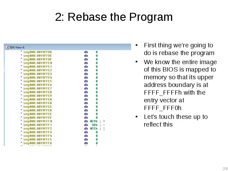 2: Rebase the Program First thing we’re going to do is