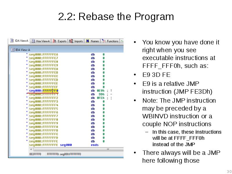 2.2: Rebase the Program You know you have done it right