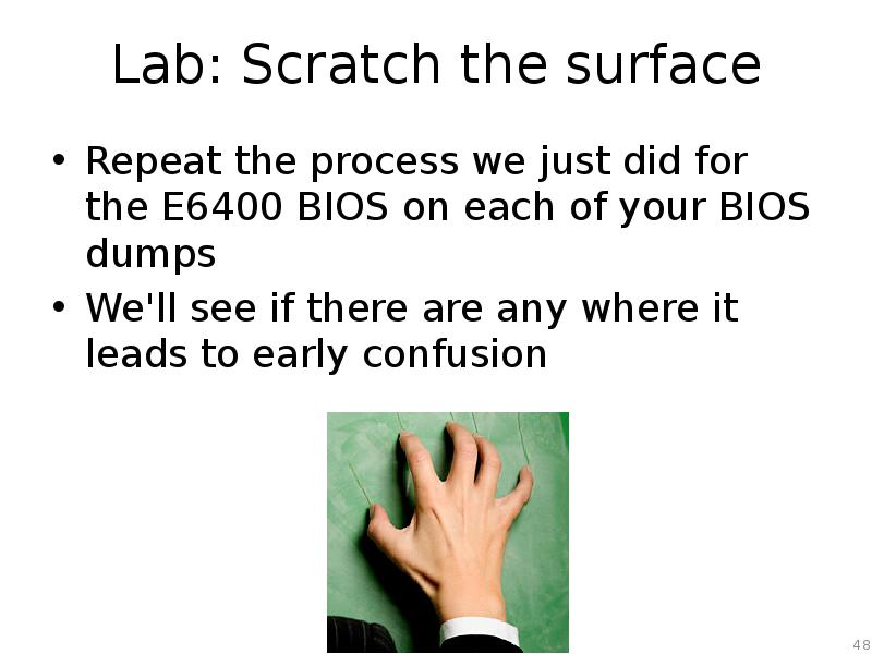 Lab: Scratch the surface Repeat the process we just did for