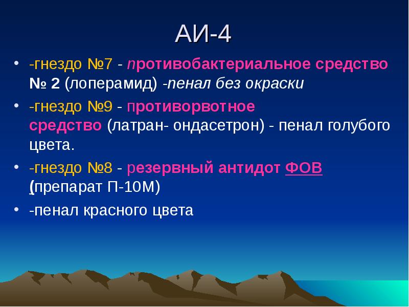 АИ-4 -гнездо №7 - противобактериальное средство № 2&nbsp;(лоперамид) -пенал без окраски