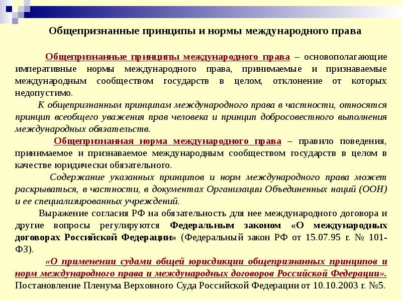 Нормы международного права презентация