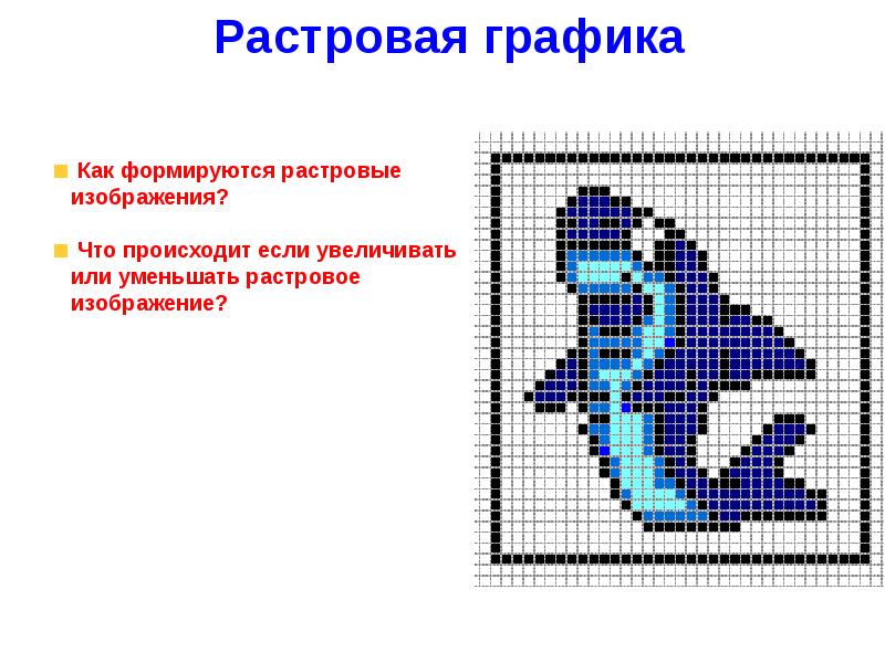 Растровые изображения строятся из чего