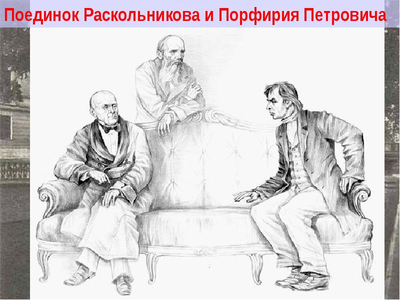 Презентация раскольников и порфирий петрович анализ 3 х встреч таблица