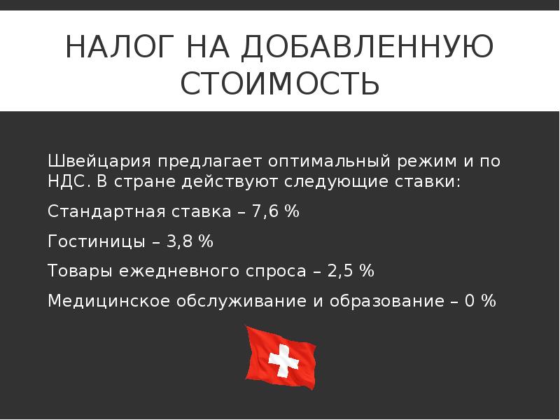 Налоговая система швейцарии презентация