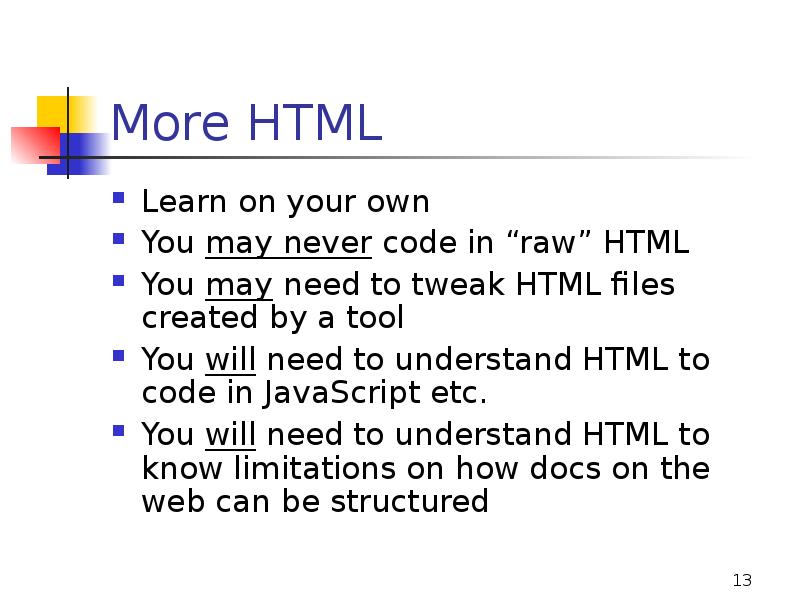 Html more. Html doc.