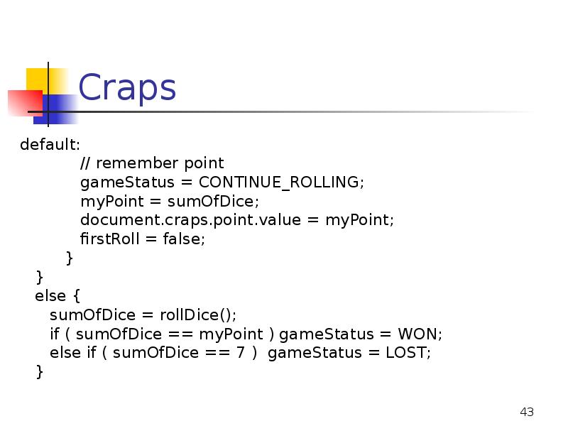 Craps Craps