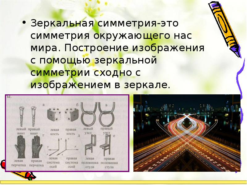 Зеркальная симметрия 11 класс презентация