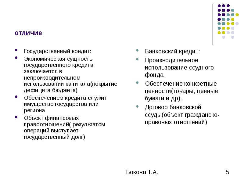 Государственный кредит презентация