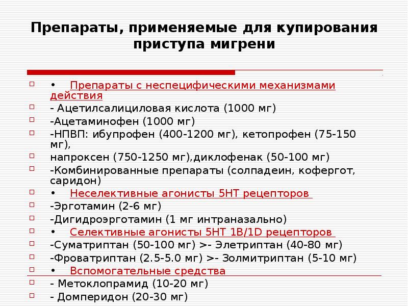 Препаратом выбора для купирования