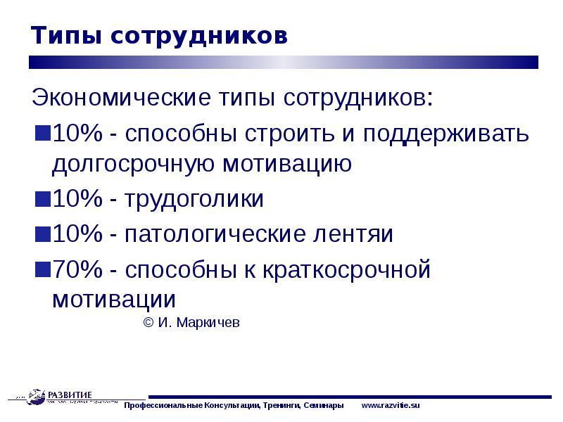 Типы работников. Типы работников в организации. Типы работников в менеджменте. Типы сотрудников презентация.