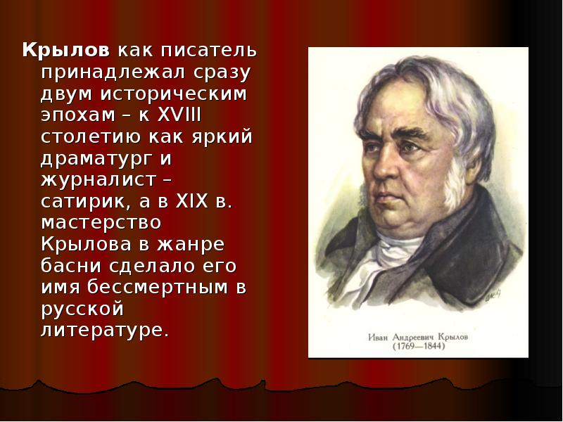 Презентация крылов 2 класс басни