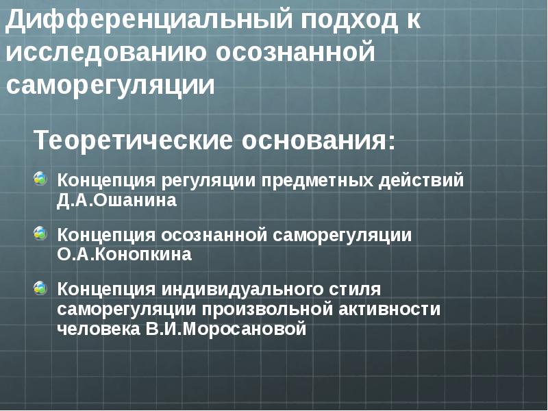 Опросник моросановой стиль саморегуляции. Концепции саморегуляции. Осознанная саморегуляция. Осознанная саморегуляция Моросанова. Концепция осознанной саморегуляции о. а. Конопкина;.