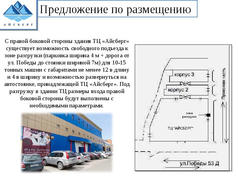 Айсберг челябинск прайс. Зона разгрузки магазина. Зона разгрузки торгового центра. Разгрузочная зона магазина требования. Зона разгрузки магазина в жилом доме.