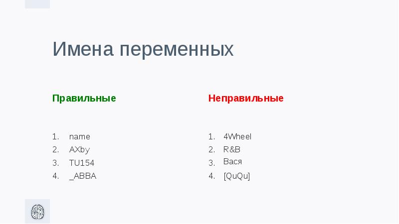 Имя переменной в программировании