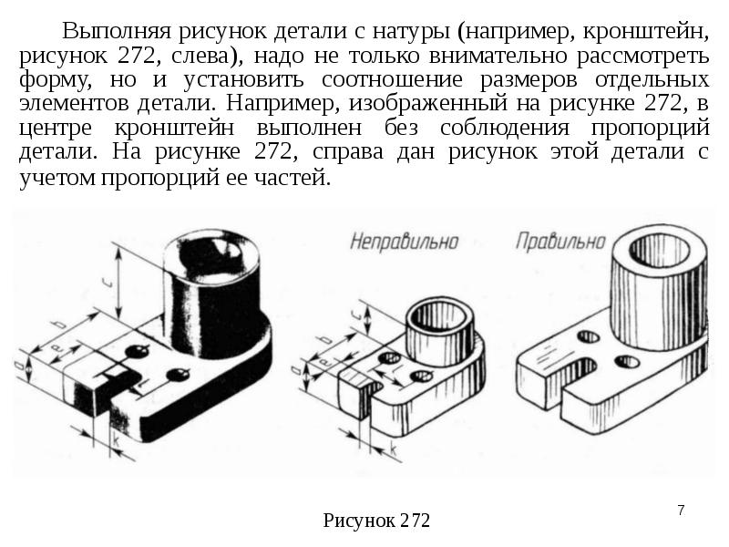 Выполните эскиз детали с натуры