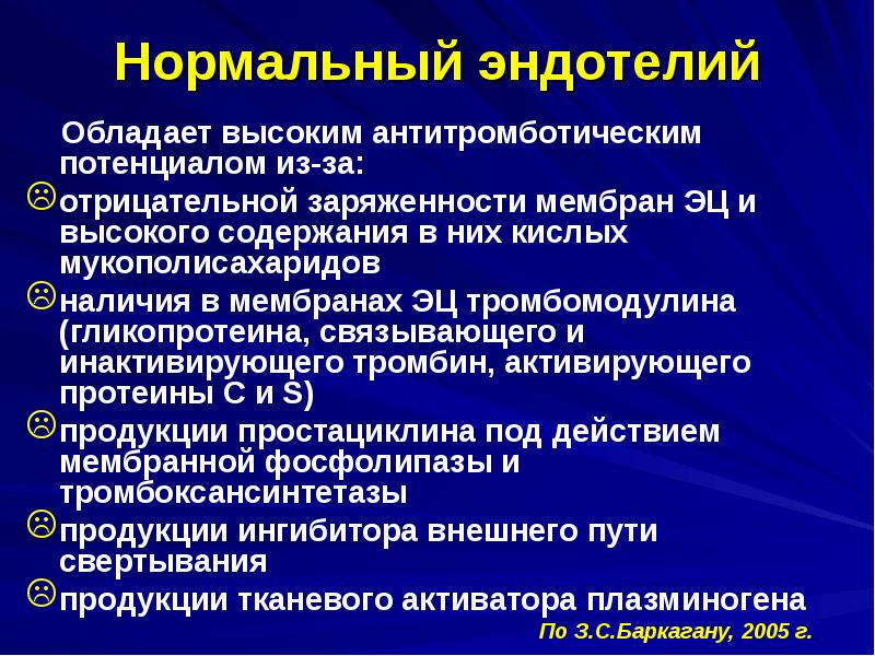 Антитромботические свойства сосудистой стенки