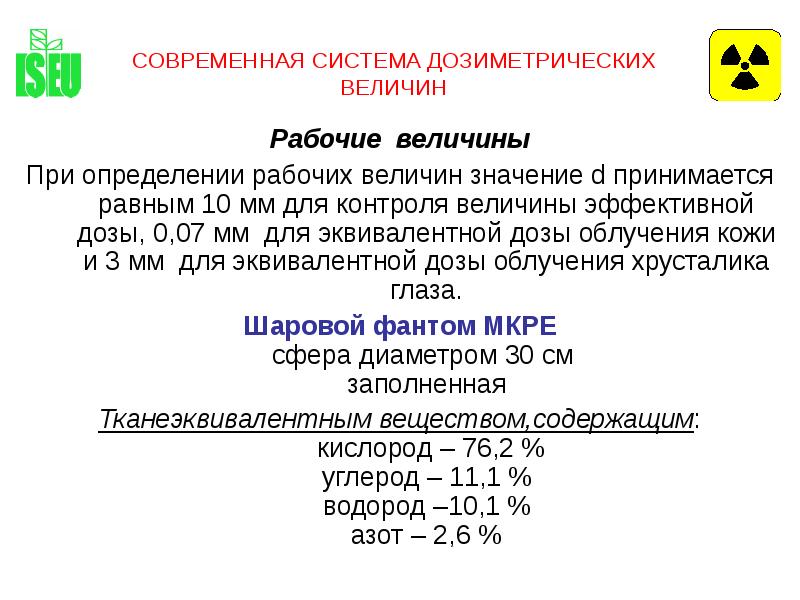 Рабочие величины. Установите соответствие с контролируемой величиной.