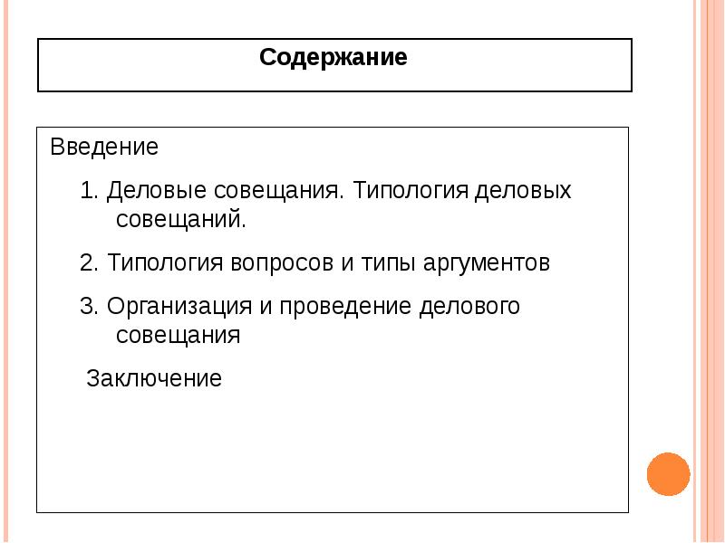 Виды совещаний презентация