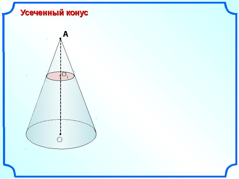 Конус 10. Обрезанный конус. Усеченный круговой конус. Что такое конус 10-11 класс. Рисунок усечённого конуса.