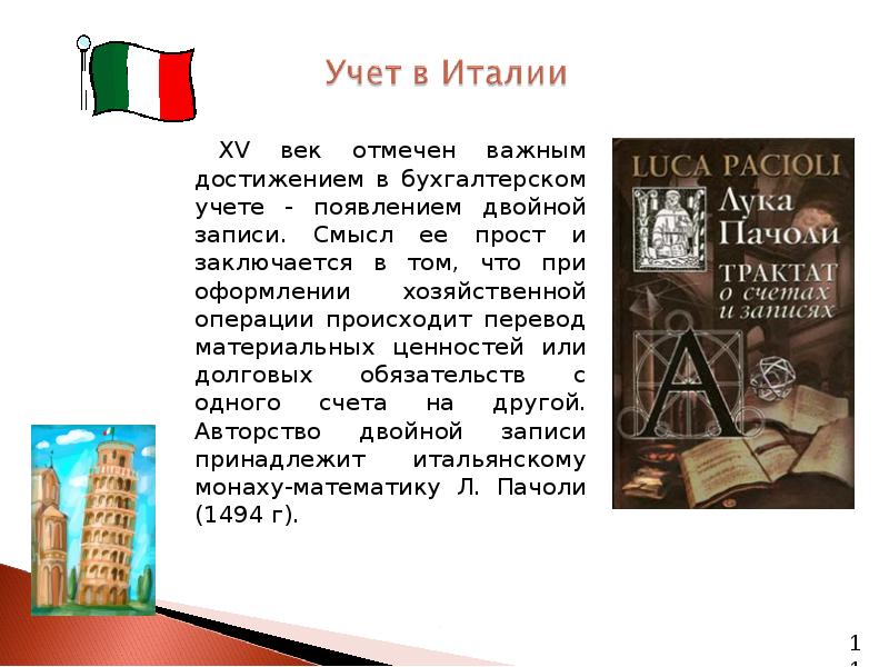 История развития бухгалтерского учета презентация