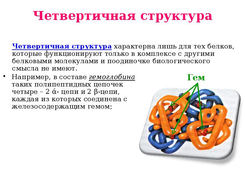 Белки химический состав белков. Четвертичичная структура белка. Четвертичная структура белка транспортная функция. Четвертичная структура белка функции. Биологическая роль четвертичной структуры.