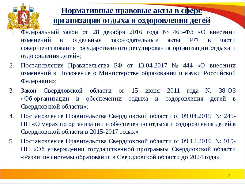 Федеральный проект создание условий для обучения отдыха и оздоровления детей и молодежи