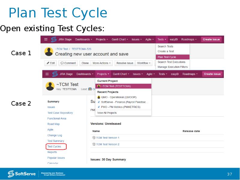 Plan Test Cycle Plan Test Cycle