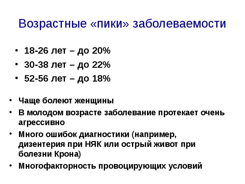 возраст пика развития