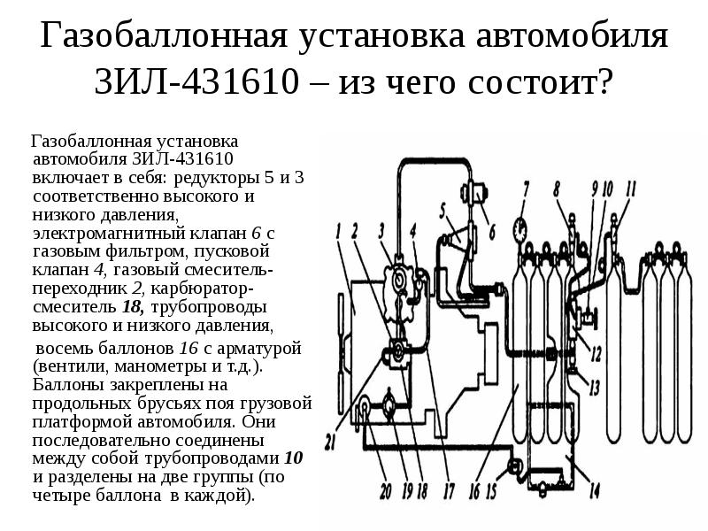 Схема газобаллонной установки