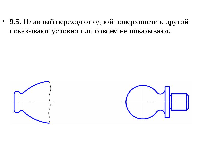 Линии плавного перехода на чертеже гост